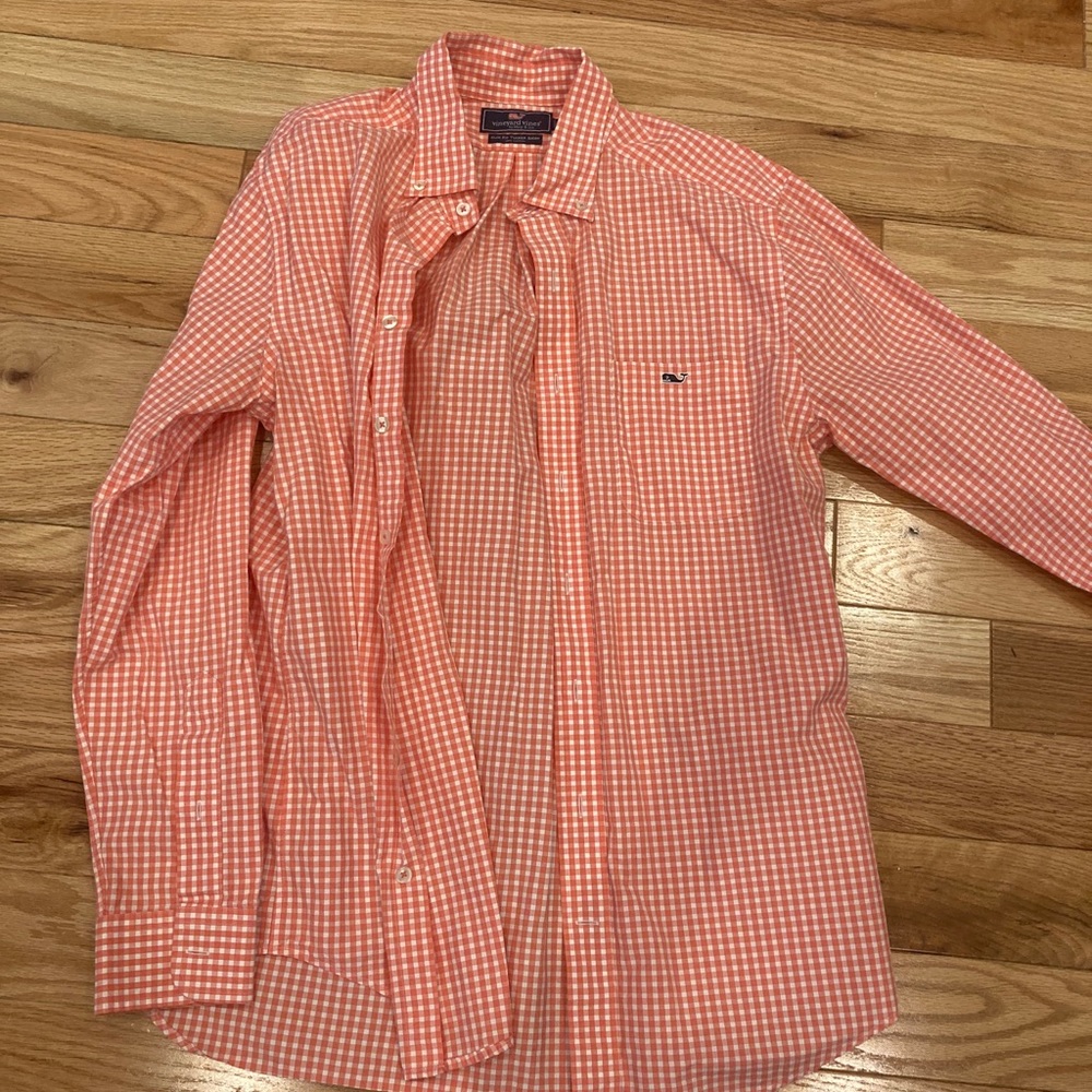 Vineyard Vines Peach Pink Button Down